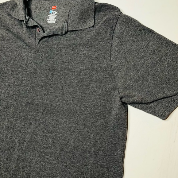 Bundle of 6 Hanes Mens Collared Grey Shirts, Office Casual, Work, XL - Picture 4 of 14